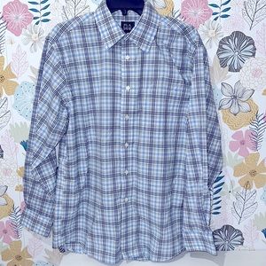JOsABanks. New without tags long sleeve button down blue plaid